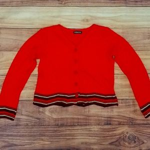 Red Tobacco Cardigan Size Small